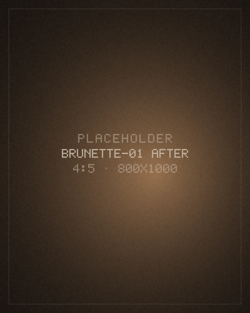 Glossed chocolate brunette, After
