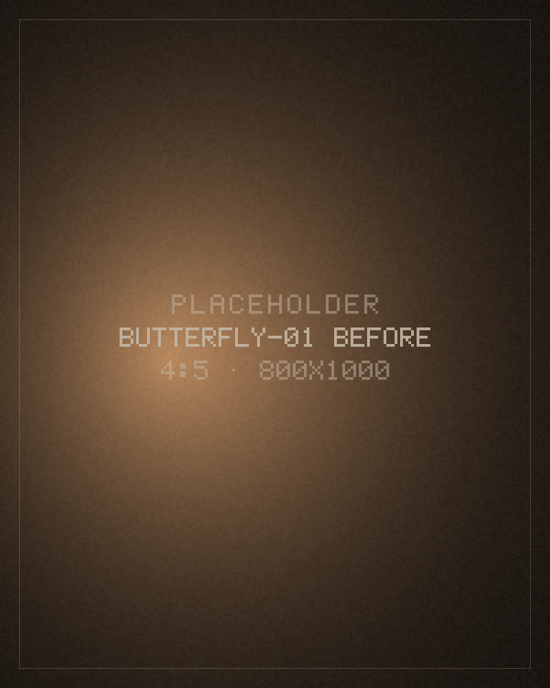 Butterfly cut with face-framing layers, Before