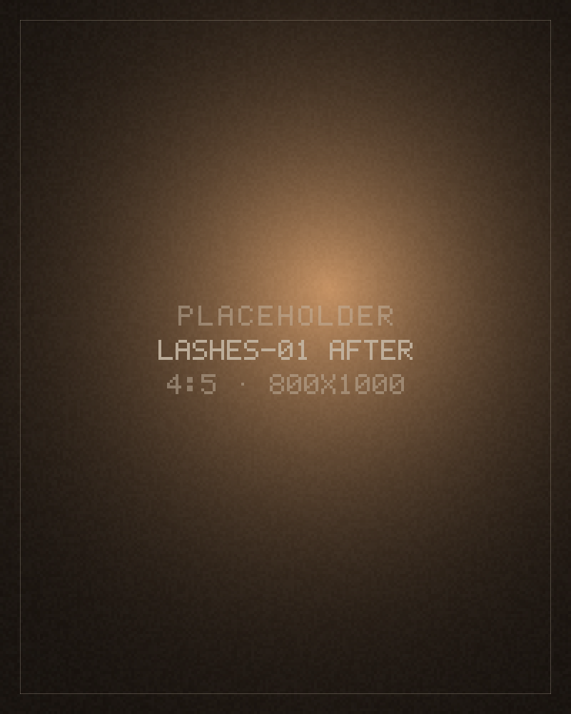 Lash set mapped to a round eye, After